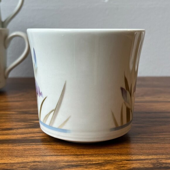 Royal Doulton 6 Tea Cups Lambethare Blue Iris LS1046 England 1981 - Picture 7 of 14